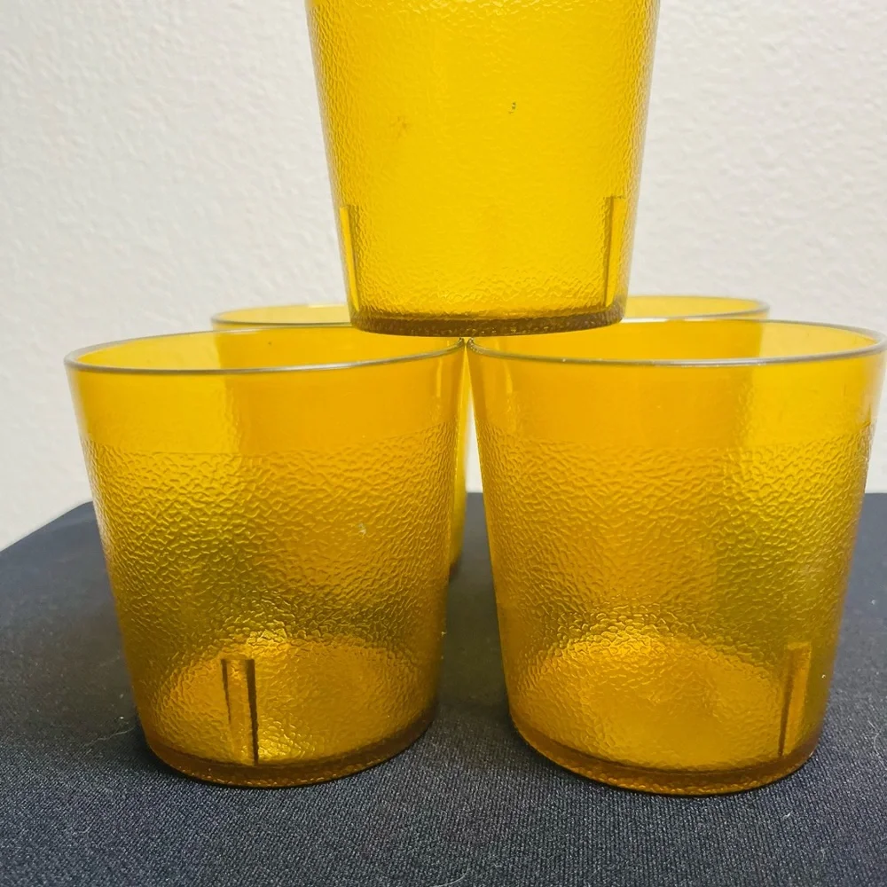 7 SiLite Vintage 8 oz Pebbled Restaurant Juice Cups Mid Century Modern